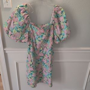Floral Puff Sleeve Gianni Bini Dress